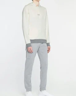 Sweat à capuche blanc