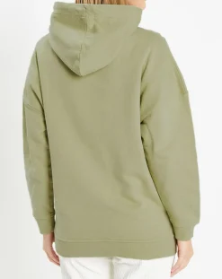 Sweat à capuche en Coton Bio Bahut kaki clair