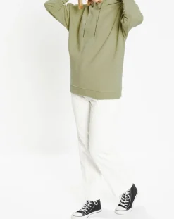 Sweat à capuche en Coton Bio Bahut kaki clair