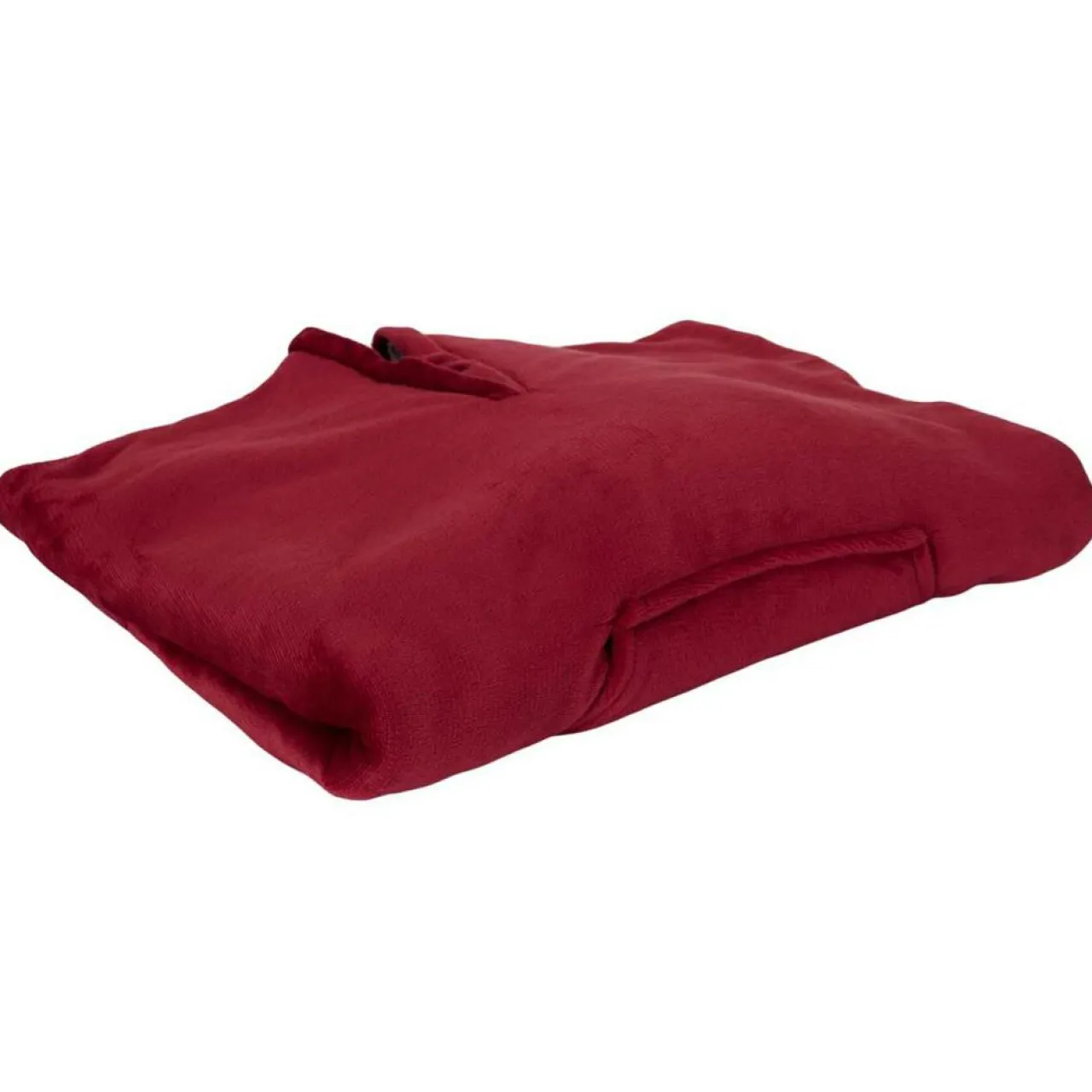 Sweat à Capuche Interieur Sherpa rouge - 118x85x2 cm