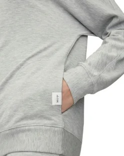 Sweat à capuche jersey gris