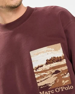 Sweat 100% Coton Bio Artwork bordeaux