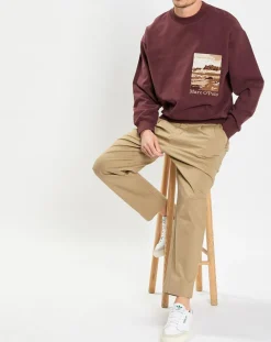 Sweat 100% Coton Bio Artwork bordeaux