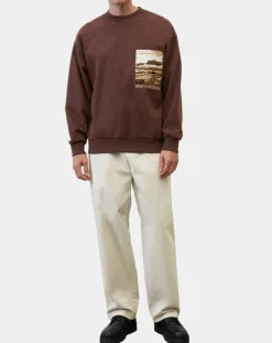 Sweat 100% Coton Bio Artwork bordeaux