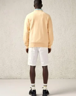 Sweat 100% Coton organique Flake orange pâle