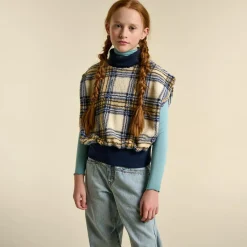 Sweat Anne tartan écru