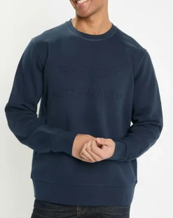 Sweat col rond Aston Martin Racing bleu marine