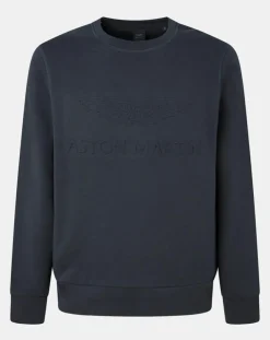 Sweat col rond Aston Martin Racing bleu marine