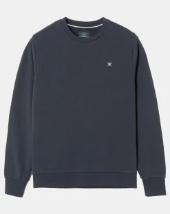 Sweat col rond bleu foncé