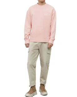 Sweat Col Rond Coton Organic rose clair