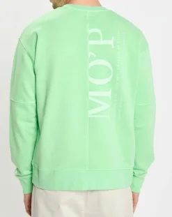 Sweat Col Rond Coudiere vert fluo