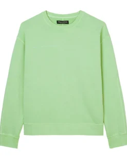 Sweat Col Rond Coudiere vert fluo