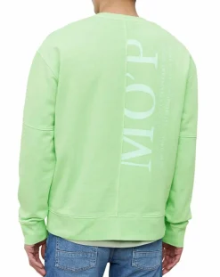 Sweat Col Rond Coudiere vert fluo