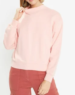 Sweat court en Coton bio molletonné Billie rose