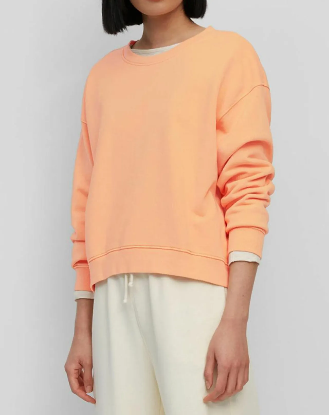Sweat Crew Neck Coton Bio orange clair