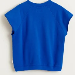 Sweat en Coton Filia imprimé bleu