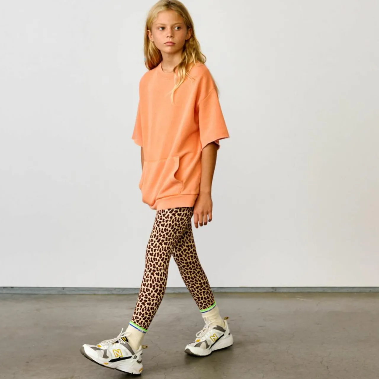 Sweat en Coton mélangé boyfriend Facile orange