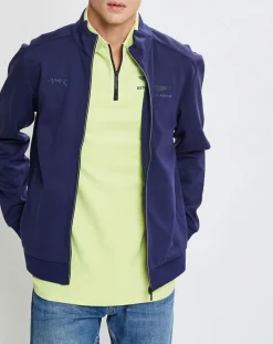 Sweat en Jersey col montant bleu marine