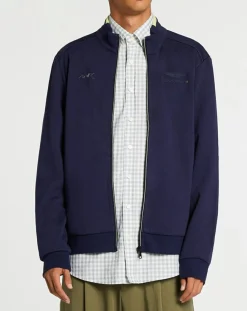 Sweat en Jersey col montant bleu marine