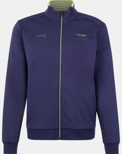 Sweat en Jersey col montant bleu marine