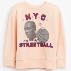 Sweat Fago en Coton rose clair