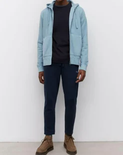 Sweat Full Zip à Capuche Coton Organic bleu clair