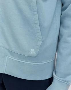 Sweat Full Zip à Capuche Coton Organic bleu clair