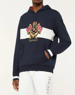 Sweat Hoodie Blason bleu marine