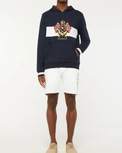 Sweat Hoodie Blason bleu marine