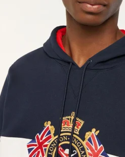 Sweat Hoodie Blason bleu marine