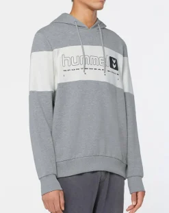 Sweat hoodie Musa en Coton bicolore gris/blanc