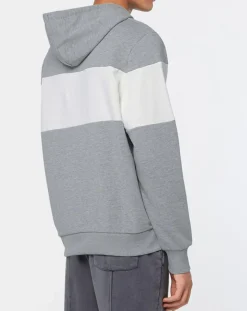 Sweat hoodie Musa en Coton bicolore gris/blanc