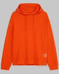 Sweat Hoody Logo Coton Organic orange