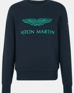 Sweat Logo Fluo Aston martin Racing bleu marine/vert