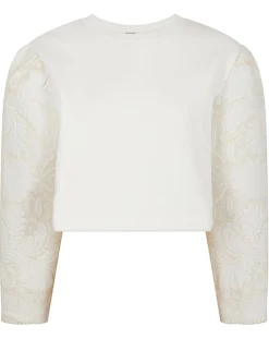 Sweat Médiéval Patchwork brodé écru