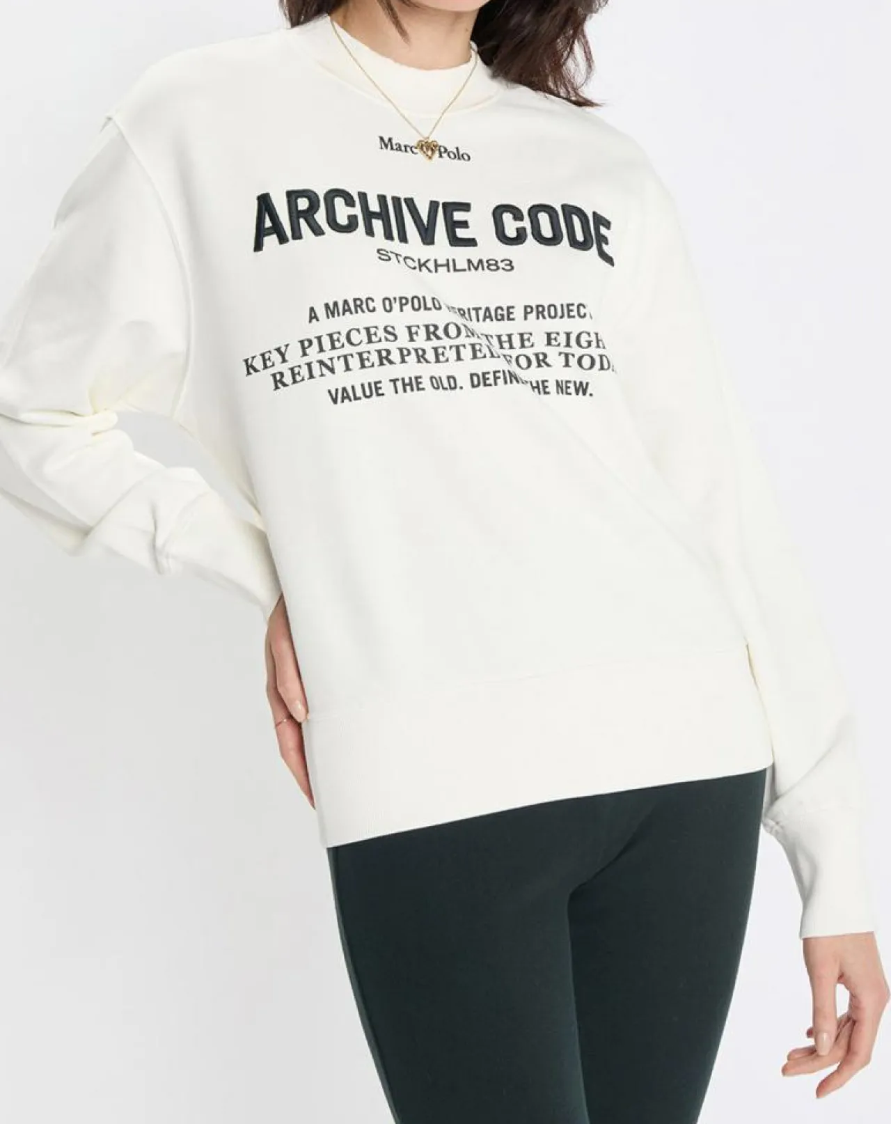 Sweat Oversized Lady Di blanc