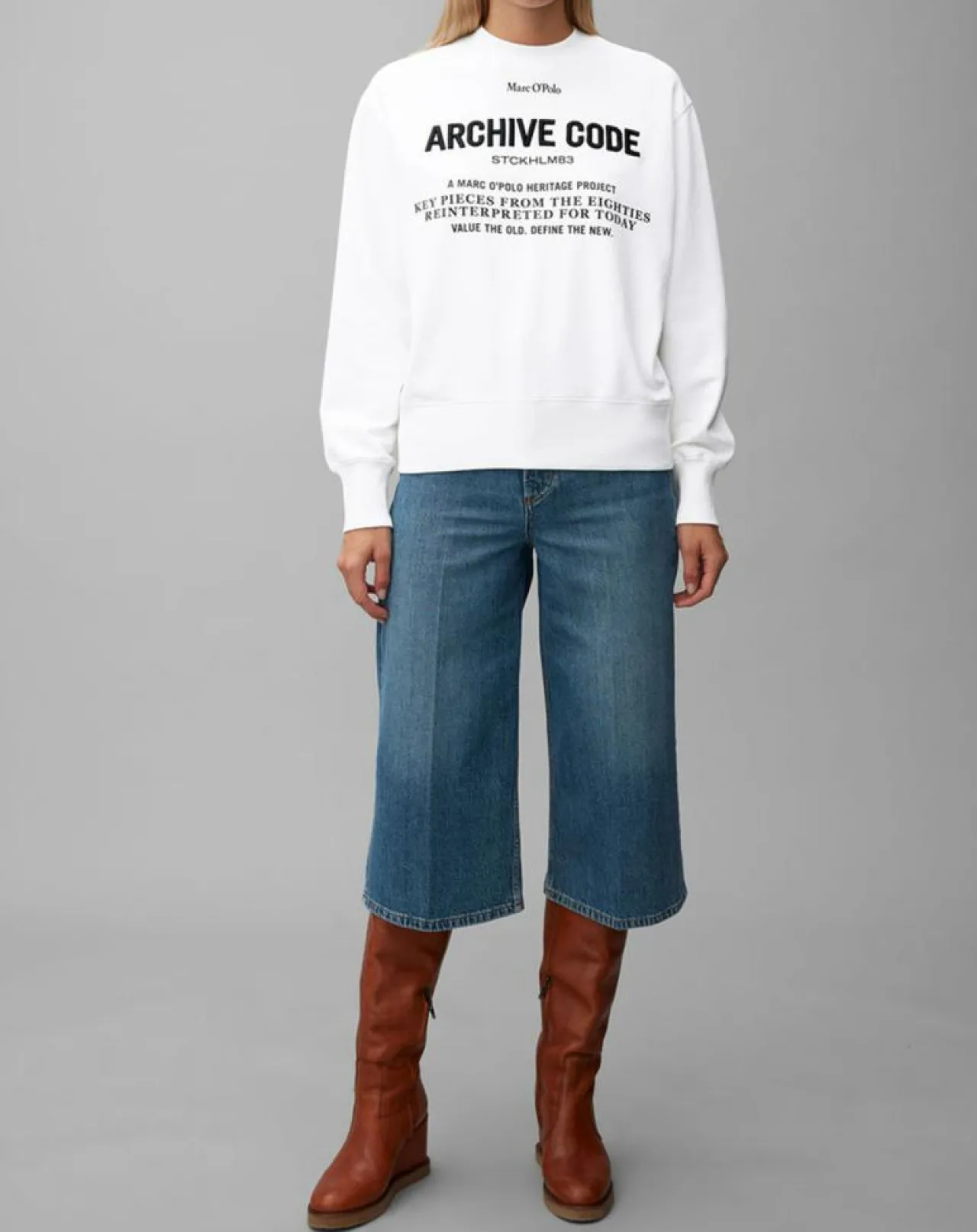 Sweat Oversized Lady Di blanc