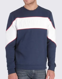 Sweat Wuline marine/blanc