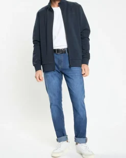 Sweat zip montant Sport bleu marine