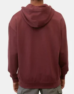 Sweat zippé à capuche 100% Coton Bio bordeaux