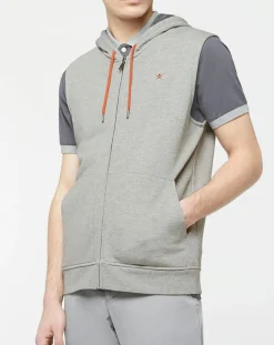 Sweat zippé à capuche gris