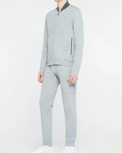 Sweat zippé Cargo gris chiné
