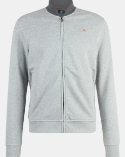 Sweat zippé Cargo gris chiné