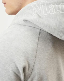 Sweat zippé intérieur polaire regular fit gris chiné