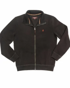 Sweat zippé uni noir