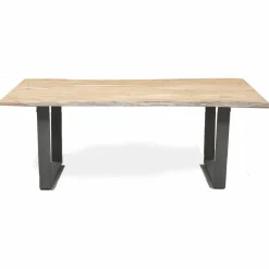 Table à manger en acacia massif acacia forest brut - 240x100x76 cm