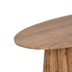 Table à manger ovale acacia dimona marron - 200x120x76 cm