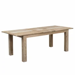 Table à manger plateau cannage 180 rallonge 40 Acacia Tatoo II Beige - 180x90x77 cm