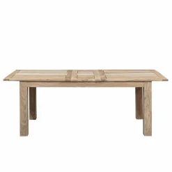 Table à manger plateau cannage 180 rallonge 40 Acacia Tatoo II Beige - 180x90x77 cm