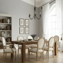 Table à manger rectangulaire 180 cm Acacia Tatoo Marron - 180x90x77 cm